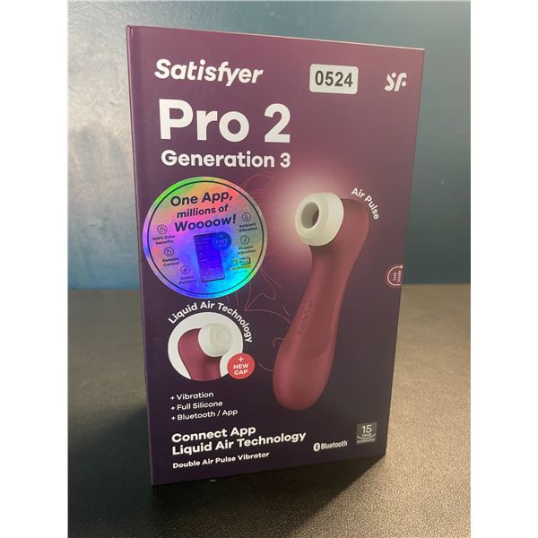 Lot of 1 Satisfyer Pro 2 Generation 3 - Double Air Pulse Vibrator/Sex Toy w/ App Control - Brand New