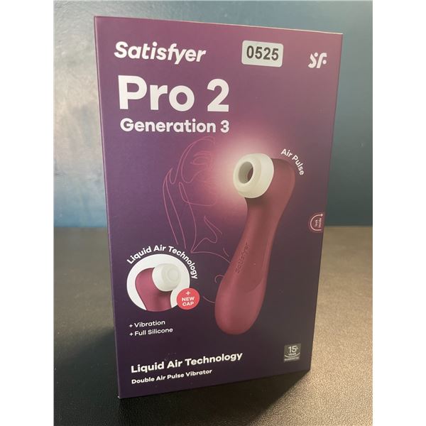 Lot of 1 Satisfyer Pro 2 Generation 3 - Double Air Pulse Vibrator/Sex Toy w/ App Control - Brand New