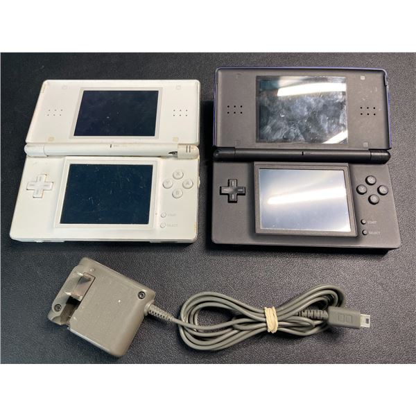 Lot of 2 Nintendo DS Gaming Consoles - Used - For Parts/Repair - With Charging Cord