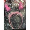 Image 2 : Lot of 4 Packs of Funny Penis Hats/Fuzzy Headbands - Pink/Red Glitter - Brand New