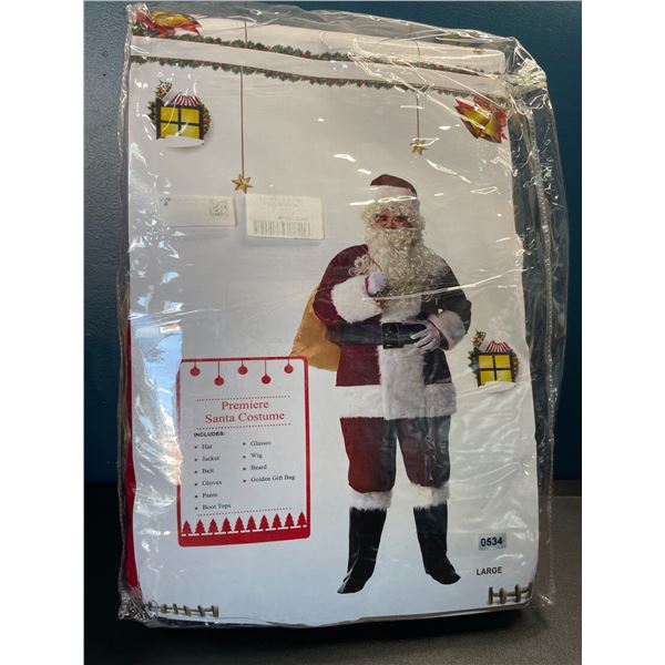 Lot of 1 Adult Santa Suit/Santa Costume - 11PCS - Brand New - Size Large