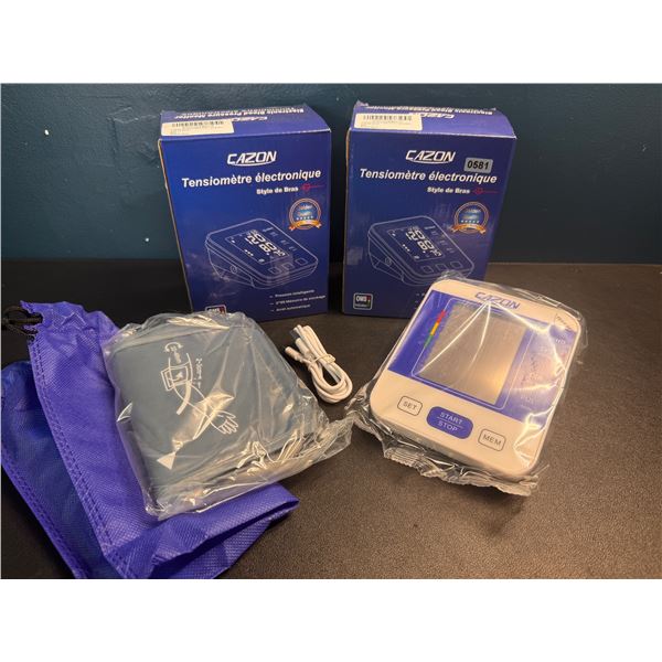 Lot of 2 Cazon Fully Automatic Blood Pressure Monitors