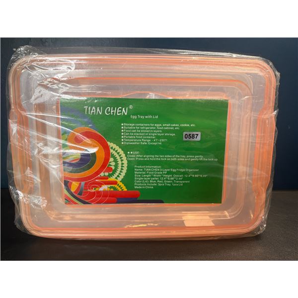 Lot of 1 Tian Chen Egg Trays with Lid