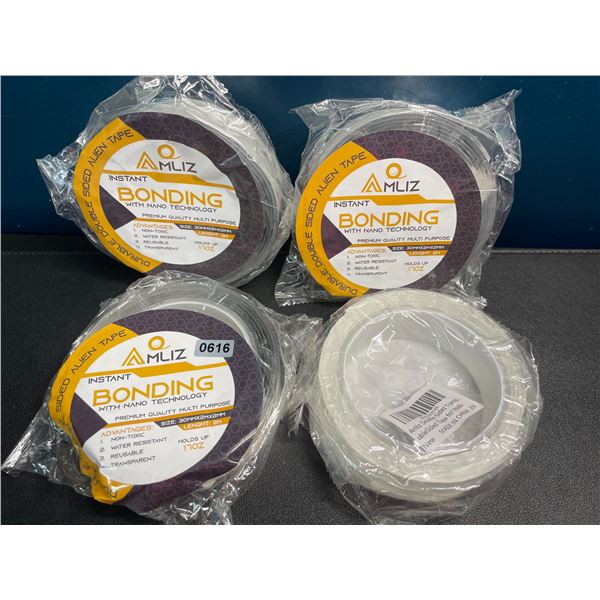 Lot of 4 Rolls of Durable Double-Sided Alien Tape - 2M Length Per Roll - Brand New!