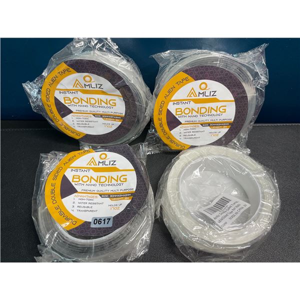 Lot of 4 Rolls of Durable Double-Sided Alien Tape - 2M Length Per Roll - Brand New!
