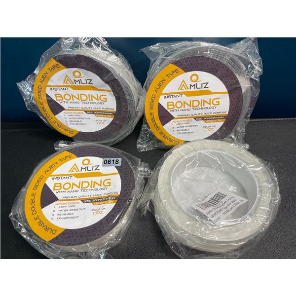 Lot of 4 Rolls of Durable Double-Sided Alien Tape - 2M Length Per Roll - Brand New!