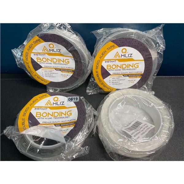 Lot of 4 Rolls of Durable Double-Sided Alien Tape - 2M Length Per Roll - Brand New!