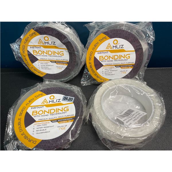 Lot of 4 Rolls of Durable Double-Sided Alien Tape - 2M Length Per Roll - Brand New!