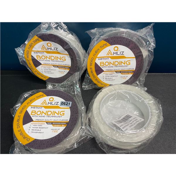Lot of 4 Rolls of Durable Double-Sided Alien Tape - 2M Length Per Roll - Brand New!