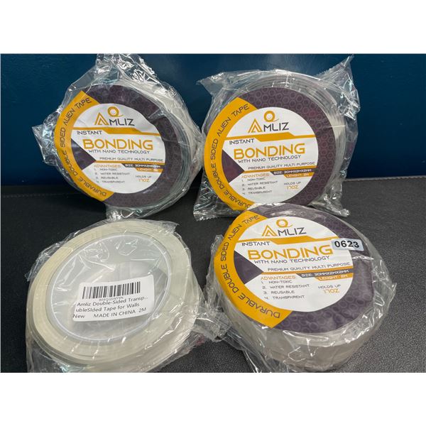 Lot of 4 Rolls of Durable Double-Sided Alien Tape - 2M Length Per Roll - Brand New!