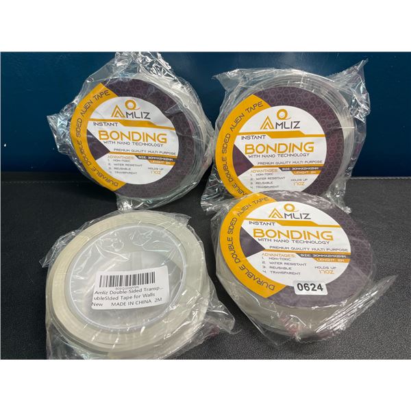Lot of 4 Rolls of Durable Double-Sided Alien Tape - 2M Length Per Roll - Brand New!