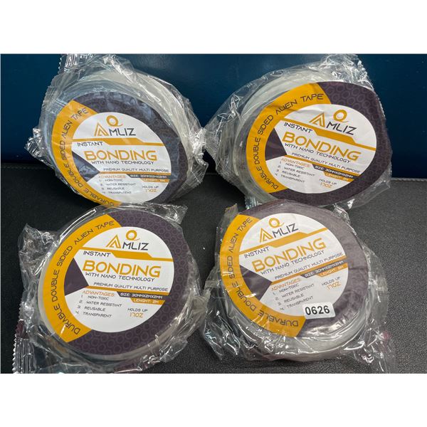 Lot of 4 Rolls of Durable Double-Sided Alien Tape - 2M Length Per Roll - Brand New!