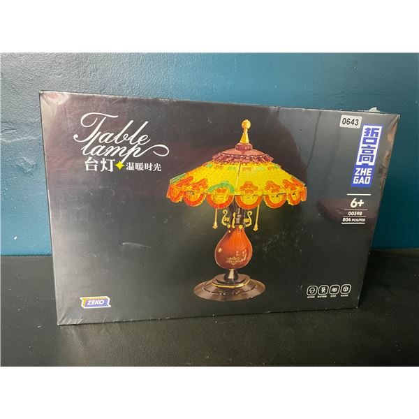 Lot of 1 Lego-Style Building Block Set - Table Lamp Design - 804 PCS - New Sealed