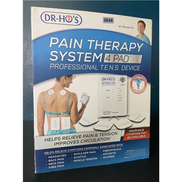 Lot of 1 Dr.Ho's Pain Therapy System - 4 Pad Professional TENS Device - BRAND NEW!!