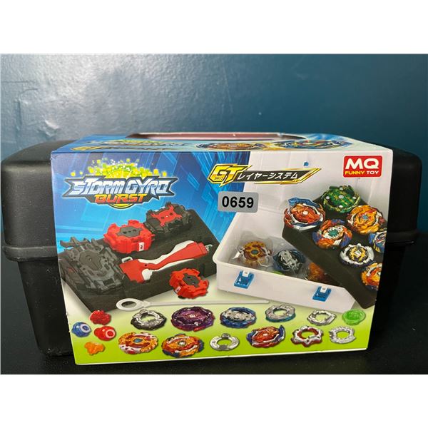 Lot of 1 Bey-Blade Style Toy Set - Storm Gyro Burst Toy Set - Brand New!