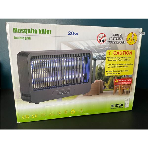 Lot of 1 Double Grid 20W Electric Bug Zapper/Mosquito Killer - Attracts & Eliminates Insects - NEW!