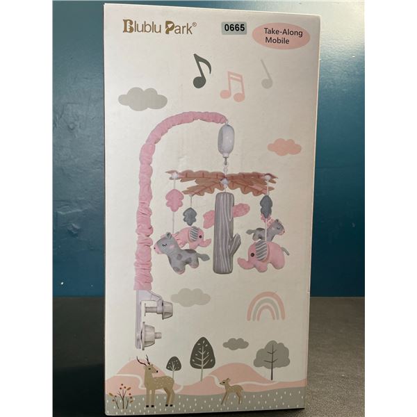Lot of 1 Pink Elephant Baby Musical Mobile - New