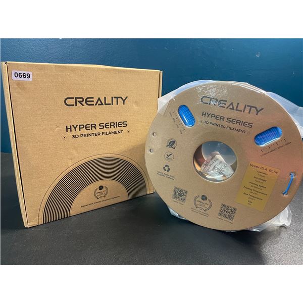Lot of 1 Roll of Creality Hyper Series PLA 3D Printer Filament - Blue - Brand New!