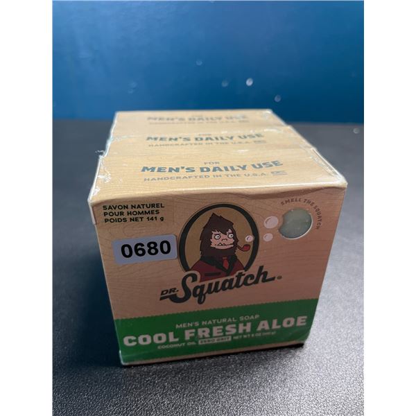 Lot of 1 Multi-Pack of Dr. Squatch Men's Natural Soap - 3 Bars/Scents Included - Brand New Sealed