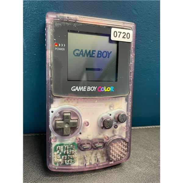 Lot of 1 Gameboy Colour - Atomic Purple - Used - Powers On *Buttons Need Repair - See Description