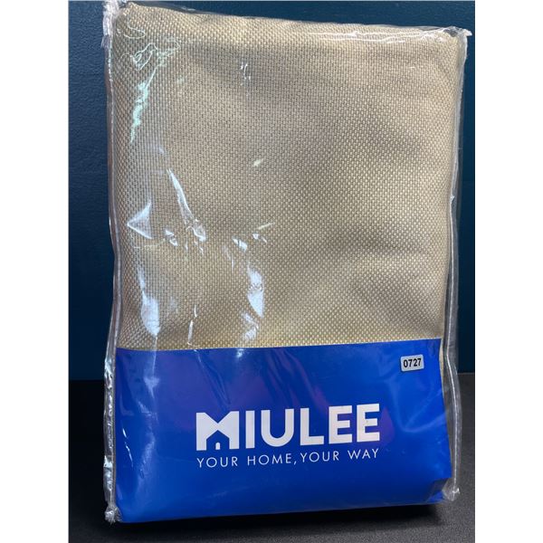 Lot of 1 Set of Miulee Curtains - Beige - 52 x 96 inch - 2 Panels Included - Brand New