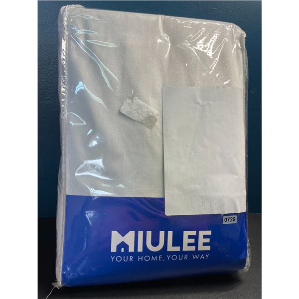 Lot of 1 Set of Miulee Curtains - White - 52 x 63 inch - 2 Panels Included - Brand New