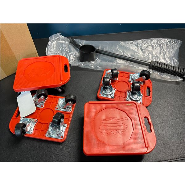 Lot of 1 Box of Small Furniture Rollers/Movers - 4PCS - New