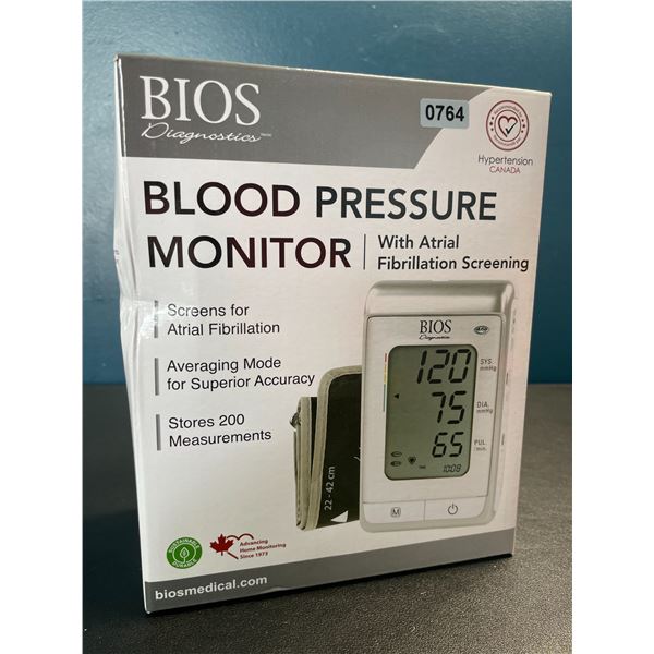 Lot of 1 Bios Diagnostics Blood Pressure Monitor w/ Atrial Fibrillation Screening - NEW SEALED