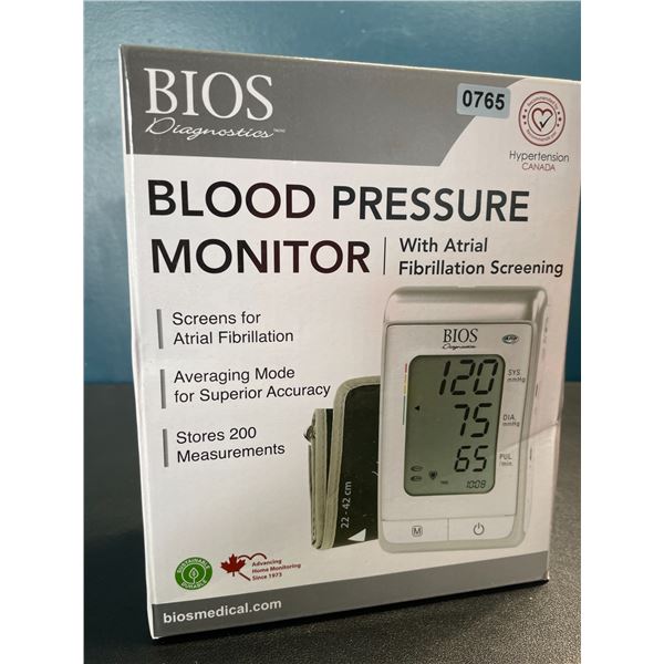 Lot of 1 Bios Diagnostics Blood Pressure Monitor w/ Atrial Fibrillation Screening - NEW SEALED