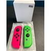 Image 1 : Lot of 1 Set of Joycons for Nintendo Switch - Pink/Green - Brand New!