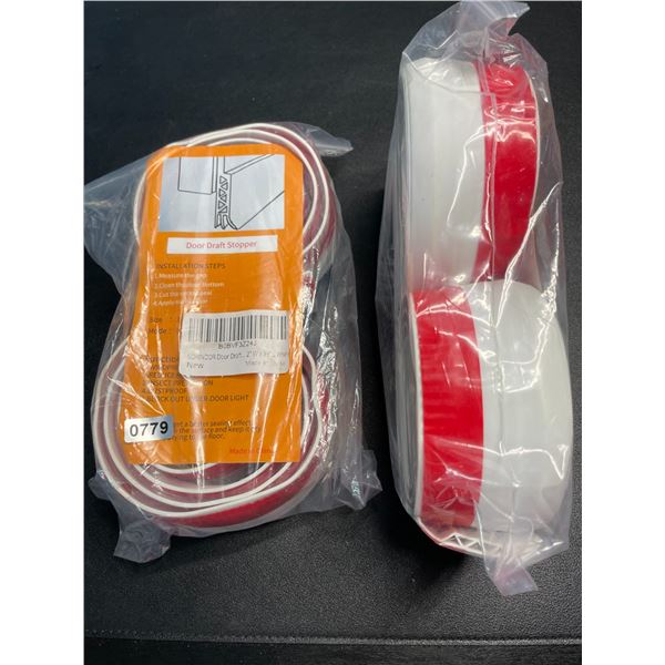 Lot of 2 Packs of Door Draft Stoppers - 2 Per Pack/4 Total - 39" Length - Brand New