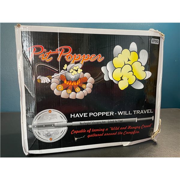 Lot of 1 Pit Popper 2FT Telescoping Arm Campfire Popcorn Popping Tool - Brand New!
