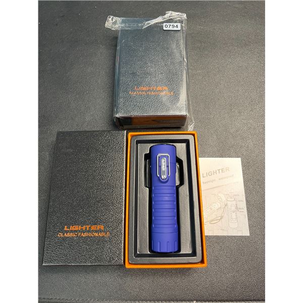 Lot of 2 Refillable Butane Flashlight Lighters w/ Built-In Compass  - Brand New