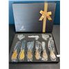 Image 2 : Lot of 1 Set of Cheese Knives w/ Acacia Wood Handles - 6PCS Gift Set - Brand New