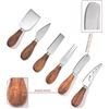 Image 4 : Lot of 1 Set of Cheese Knives w/ Acacia Wood Handles - 6PCS Gift Set - Brand New