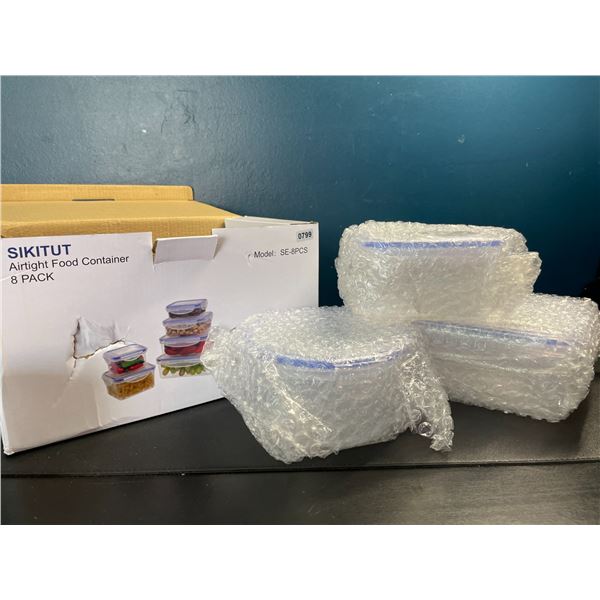 Lot of 1 Box of Airtight Food Storage Containers - 8 Pack - Brand New