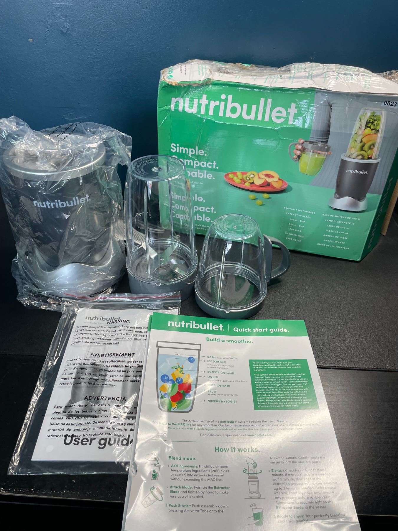 Lot of 1 Nutribullet Pro 1000W Nutrition Extractor Blender & Mixer ...