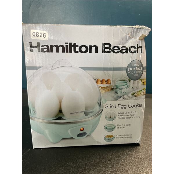 Lot of 1 Hamilton Beach 3-in-1 Egg Cooker - New - (Damaged Box)
