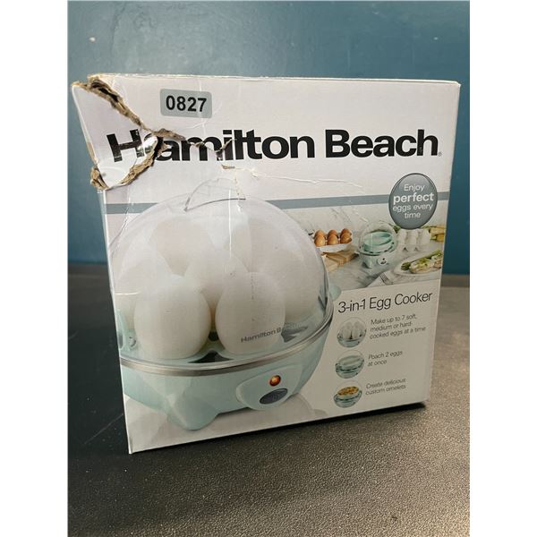 Lot of 1 Hamilton Beach 3-in-1 Egg Cooker - New - (Damaged Box)