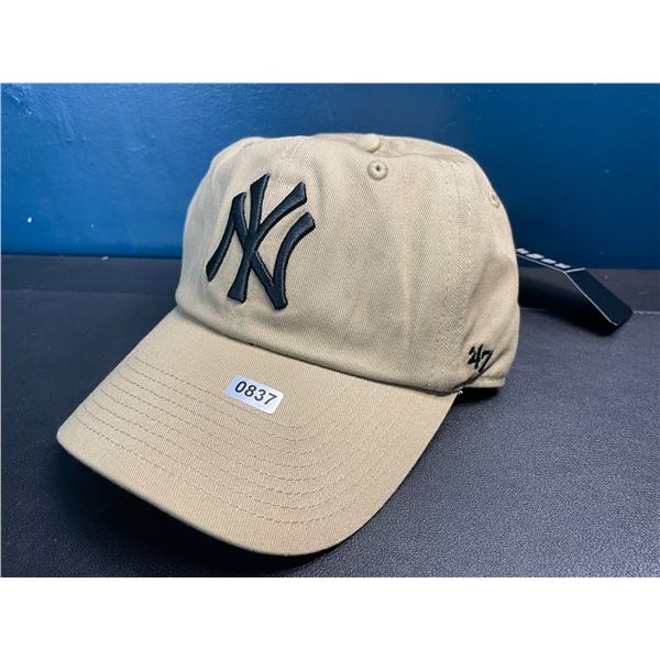 Lot of 1 New York Yankees '47 Brand Hat - New with Tags - Khaki/Beige Colour