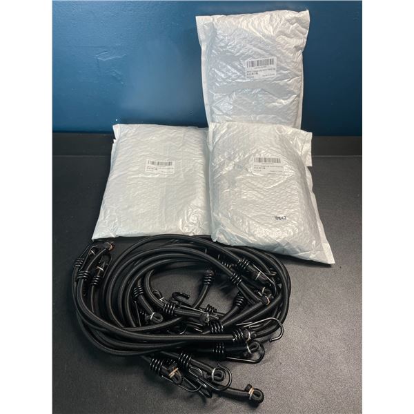 Lot of 3 Multi-Packs of Bungee Cords - 12PCS each/36 Total - Brand New