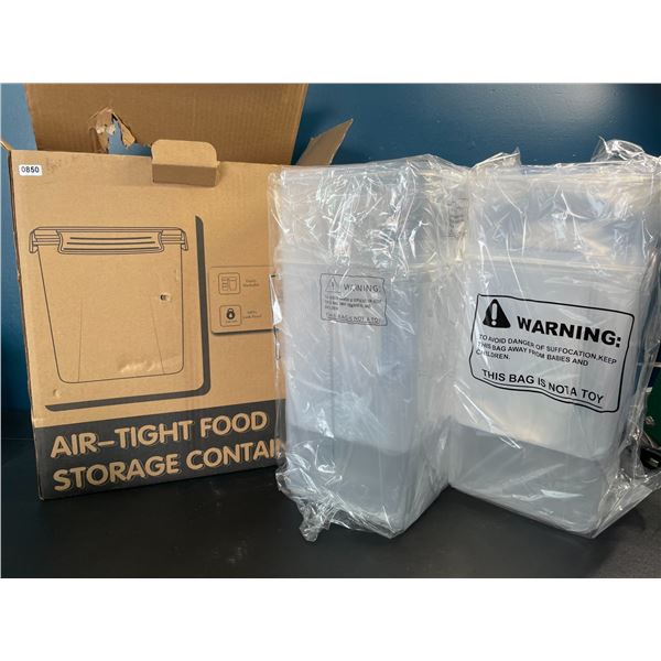 Lot of 1 Box of Extra-Large Tall Airtight Food Storage Containers - 4 Pack - 6.5L - Brand New