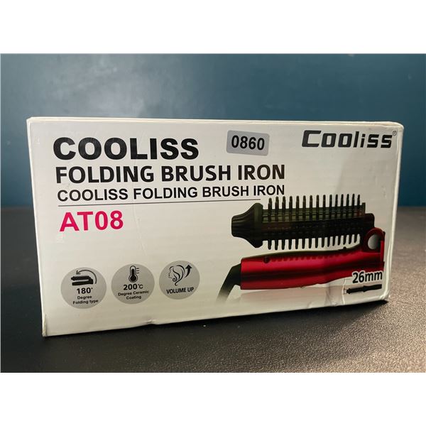 Lot of 1 Cooliss Folding Brush Iron/Folding Hair Brush Styling Tool - Brand New