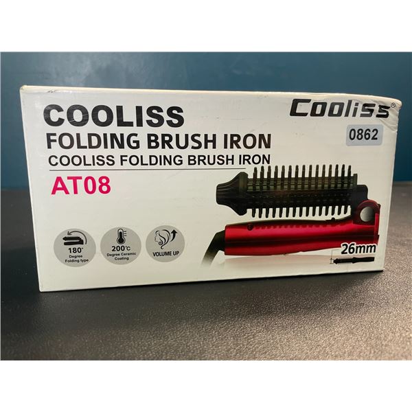 Lot of 1 Cooliss Folding Brush Iron/Folding Hair Brush Styling Tool - Brand New