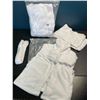 Image 1 : Lot of 2 Baby Bathrobes - Infant Bathrobe Sets - White - Brand New (Newborn Size)