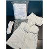 Image 1 : Lot of 2 Baby Bathrobes - Infant Bathrobe Sets - White - Brand New (Newborn Size)