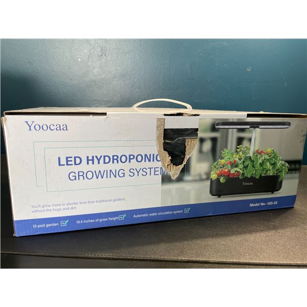 Lot of 1 Yoocaa LED Hydroponics Growing System - 12-Pod Indoor Garden System - Brand New