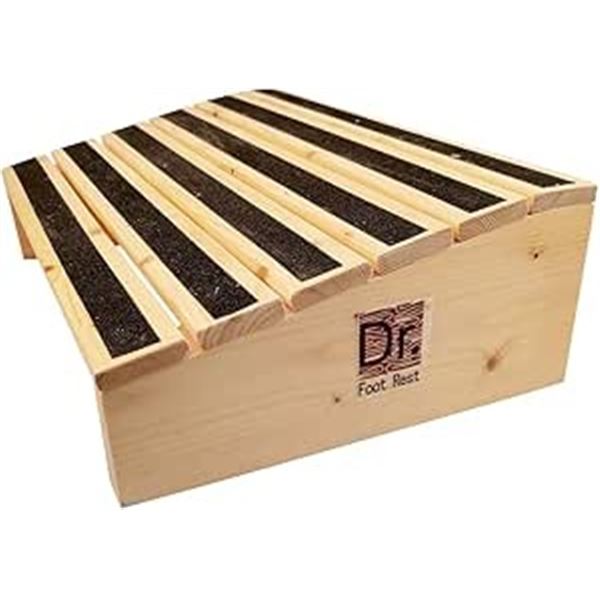 Lot of 1 Dr. Foot Rest Wood Ergonomic Foot Rest - 17.7inch Width - Brand New