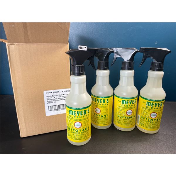 Lot of 4 Bottles of Mrs. Meyers Multi-Surface Cleaners - 473ml - Brand New!