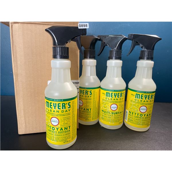 Lot of 4 Bottles of Mrs. Meyers Multi-Surface Cleaners - 473ml - Brand New!